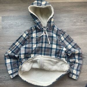 L.L Bean Flannel Sherpa Lined Jacket